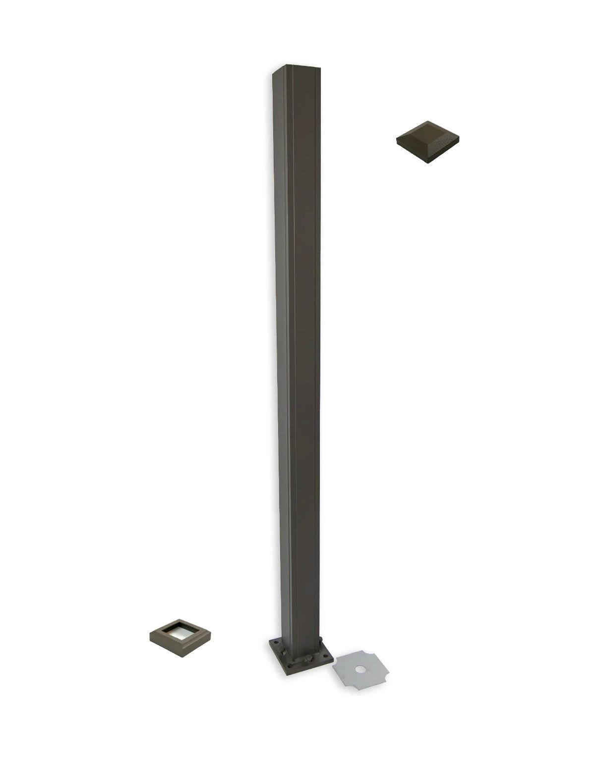 Jam Advantage 2.5in x 2.5in Aluminum Post Kit jam post kit Custom Craft Distribution Residential 44" Bronze
