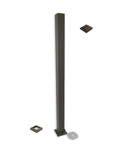 Jam Advantage 2.5in x 2.5in Aluminum Post Kit jam post kit Custom Craft Distribution Residential 44" Bronze