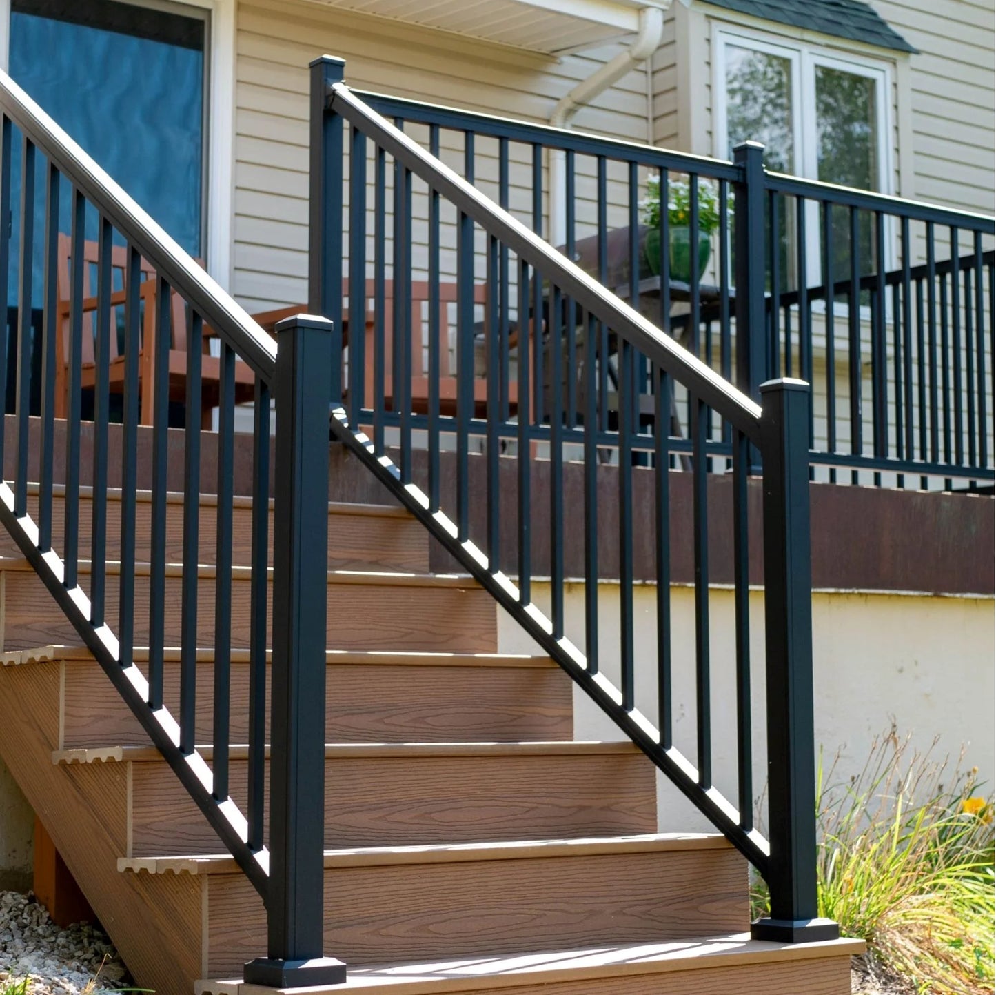 Jam Advantage Aluminum Stair Railing Kit jam stair rail kit Custom Craft Distribution 