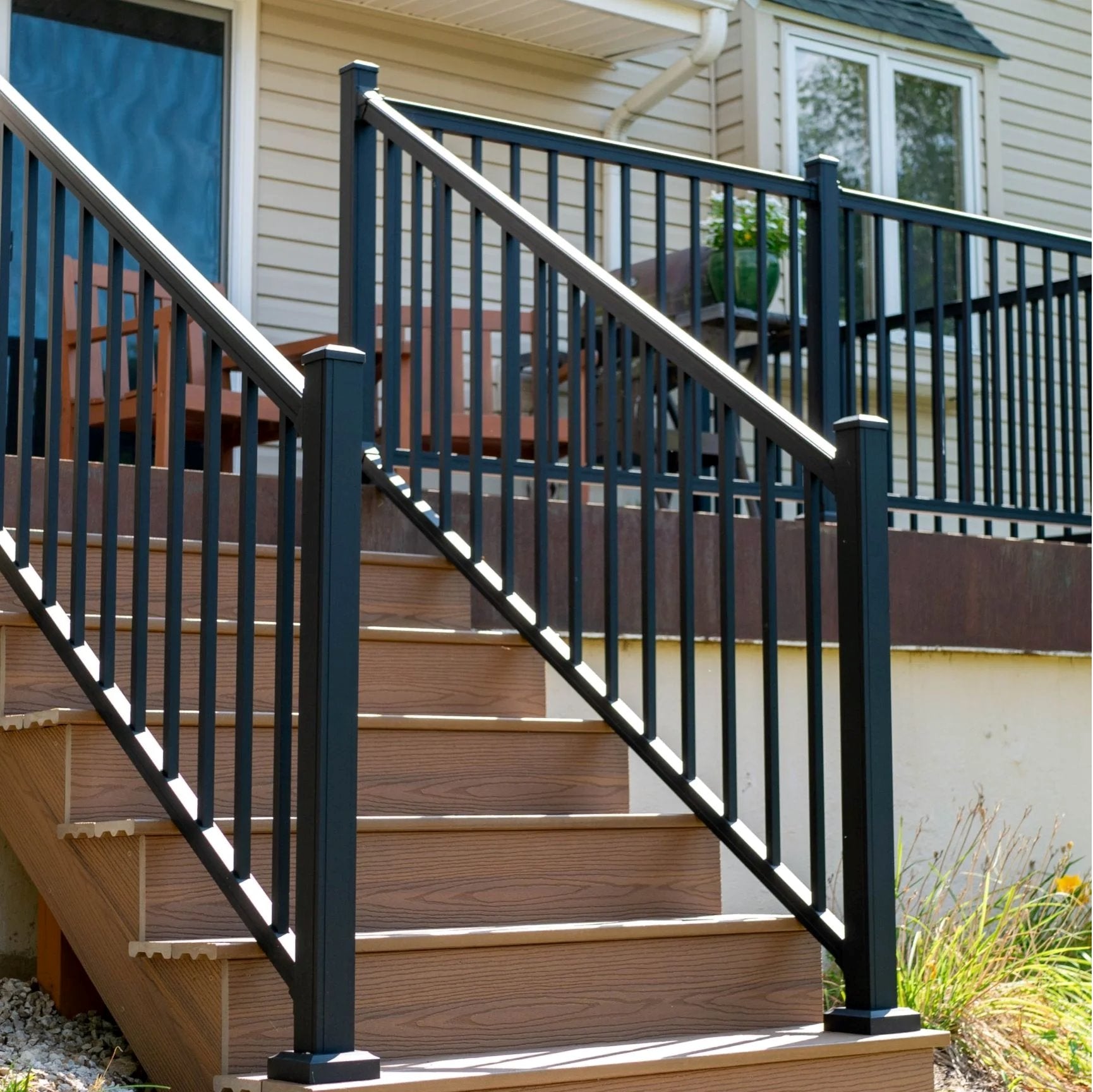 Jam Advantage Aluminum Stair Railing Kit jam stair rail kit Custom Craft Distribution 