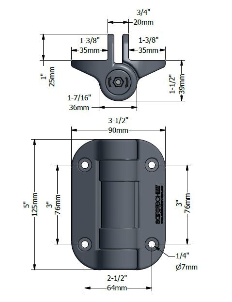 Safetech Heavy Duty Adjustable Tension Gate Hinges (2-pack) Gate Hinges 402 Supply 